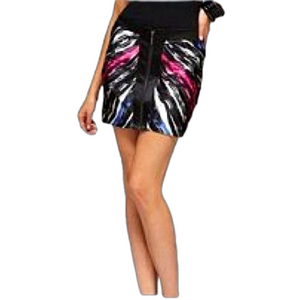 BEBE Stretched Silk Color Striped Skirt Size M